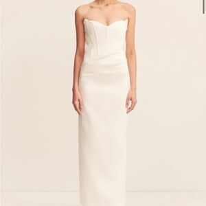 Shona Joy Strapless Cream Dress